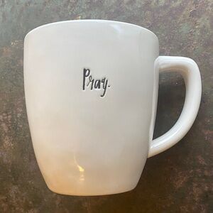 Rae Dunn “Pray.” Artisan Collection by Magenta Oversized Mug with Pink Interior